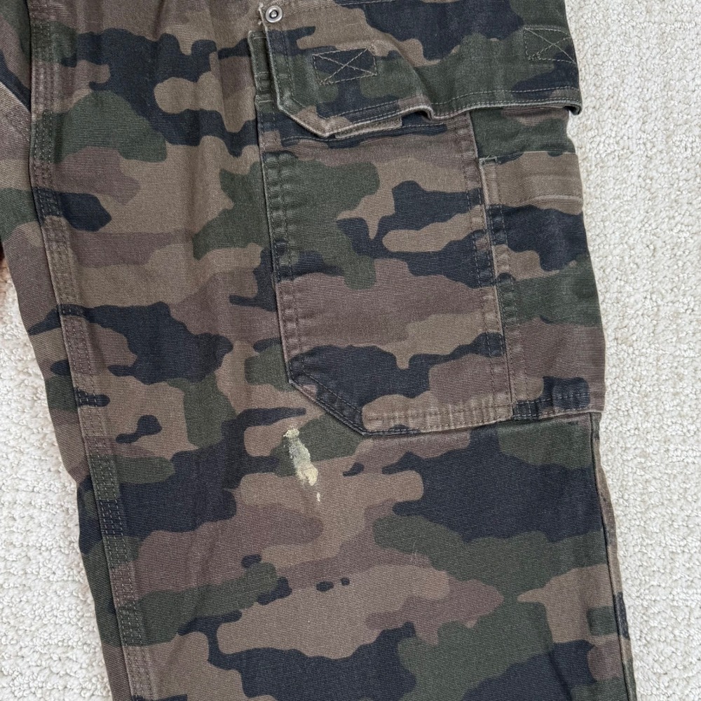 Duluth Trading Co Mens 34x34 Camo Flex Fire Hose Standard Fit Cargo Pants - Picture 6 of 11
